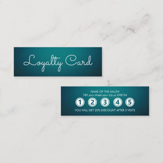 Modern Elegant Beauty Salon Klantenkaartje (Voorkant / Achterkant)