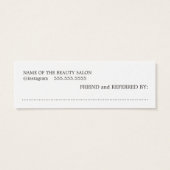 Modern Elegant Beauty Salon Mini Visitekaartjes (Achterkant)