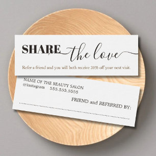 Modern Elegant Beauty Salon Mini Visitekaartjes