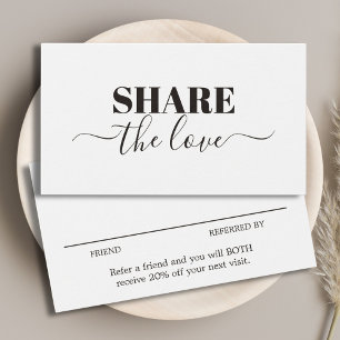 Modern Elegant Beauty Salon Referral Visitekaartje