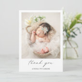 Modern Elegant Bedankt voor de eenvoudige foto Aankondiging (Staand voorkant)