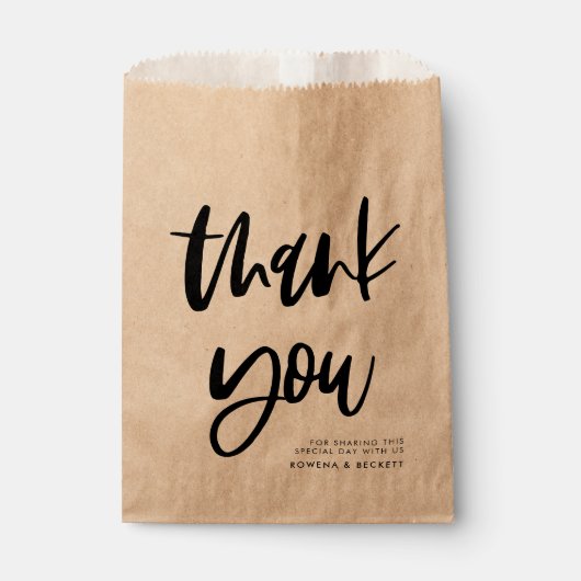 Modern elegant Bedankt voor je bruiloft Bedankzakje (Voorkant)