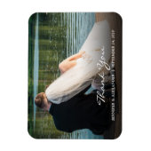 Modern elegant Bedankt voor je fotokoppel bruiloft Magneet (Verticaal)
