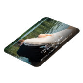Modern elegant Bedankt voor je fotokoppel bruiloft Magneet (Linkerzijde)