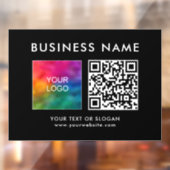 Modern Elegant Bedrijf Logo QR Code Trendy Raamsticker (Vel 2)
