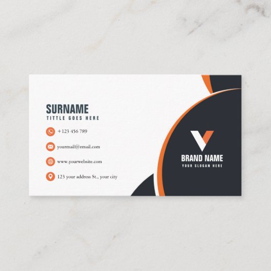 Modern elegant bedrijf visitekaartje (Voorkant)