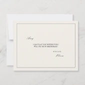 Modern & Elegant Beige Bruidsmeisje voorstel Kaart (Achterkant)