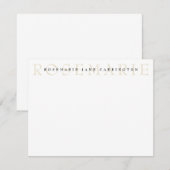 Modern Elegant Beige Personal Stationery Notitiekaartje (Voorkant / Achterkant)