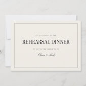 Modern & Elegant Beige Repetitie Diner Kaart (Voorkant)