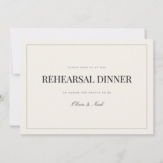 Modern & Elegant Beige Repetitie Diner Kaart (Voorkant)