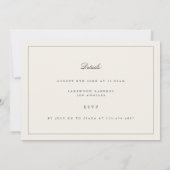 Modern & Elegant Beige Repetitie Diner Kaart (Achterkant)