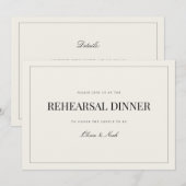 Modern & Elegant Beige Repetitie Diner Kaart (Voorkant / Achterkant)