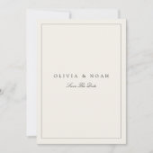 Modern & Elegant Beige Save The Date Wedding Kaart (Voorkant)