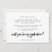 Modern elegant... ben je mijn Godmoeder sms Kaart (Voorkant)