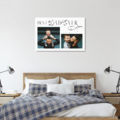 Modern Elegant Best Dad Ever 2 Photos Fathers Day Canvas Afdruk (Insitu (Slaapkamer))