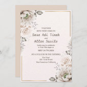 Modern Elegant | Bewerkbare bruiloft uitnodiging (Voorkant / Achterkant)