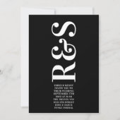 Modern Elegant Big Monogram Bold Simple Wedding Kaart (Voorkant)