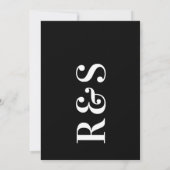 Modern Elegant Big Monogram Bold Simple Wedding Kaart (Achterkant)