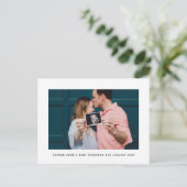 Modern Elegant Binnenkort Zwangerschapsaankondigin Feestdagenkaart (Staand voorkant)