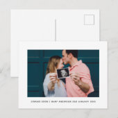 Modern Elegant Binnenkort Zwangerschapsaankondigin Feestdagenkaart (Voorkant / Achterkant)