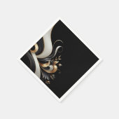 Modern Elegant Black and Gold Wedding Servet (Hoek)