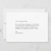 Modern Elegant Black and White 3.Photo Wedding Bedankkaart (Achterkant)