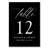 Modern Elegant Black and White Calligraphy Wedding Kaart (Voorkant)