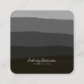 Modern Elegant Black and White Degradation Vierkante Visitekaartje (Voorkant)