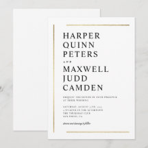 Modern Elegant Black and White Minimalist Wedding