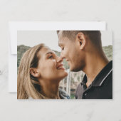 Modern Elegant Black and White Photo Wedding Bedankkaart (Achterkant)