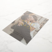 Modern Elegant Black and White Photo Wedding Folie Uitnodiging (Gedraaid)