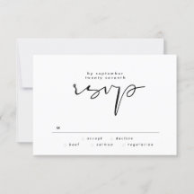Modern Elegant Black and White Text Wedding
