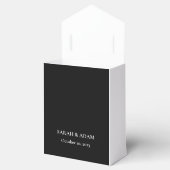 Modern Elegant Black and White Wedding Favor Box Bedankdoosjes (Geopend)