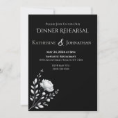 Modern Elegant Black and White Wedding Kaart (Voorkant)