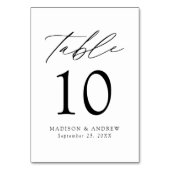 Modern Elegant Black and White Wedding Kaart (Voorkant)