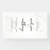 Modern Elegant Black and White Wedding Spandoek (Horizontaal)