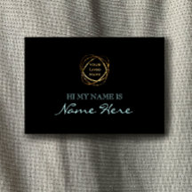 Modern Elegant Black Aqua Toevoegen Business Logo