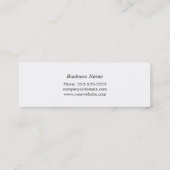 Modern Elegant Black Blue Monogram Consultant Mini Visitekaartje (Achterkant)