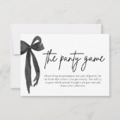 Modern Elegant Black Bow De Panty Game Kaarten (Voorkant)