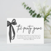 Modern Elegant Black Bow De Panty Game Kaarten (Staand voorkant)