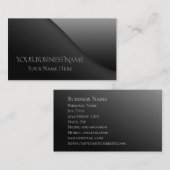 Modern Elegant Black Embossed Corporate Business Visitekaartje (Voorkant / Achterkant)