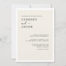 Modern Elegant Black en Cream Wedding