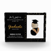 Modern Elegant Black en Gold Afstuderen Keepomwill Fotoblokken (Voorkant)