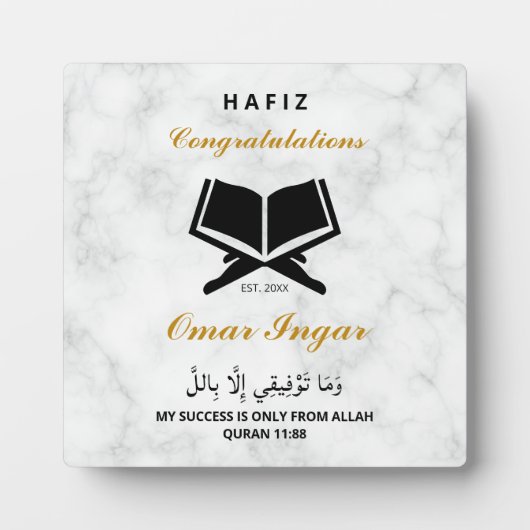 Modern Elegant Black en Gold Afstuderen Keepomwill Fotoplaat (Voorkant)