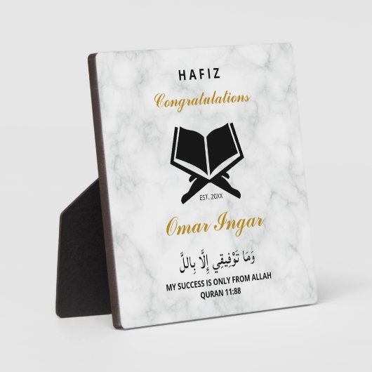 Modern Elegant Black en Gold Afstuderen Keepomwill Fotoplaat (Voorkant)