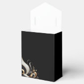 Modern Elegant Black en Gold Bedankdoosjes (Geopend)