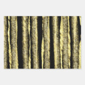 Modern Elegant Black en Gold Kerstmis Inpakpapier Vel (Voorkant)