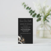 Modern Elegant Black en Gold Visitekaartje (Staand voorkant)