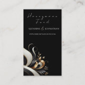 Modern Elegant Black en Gold Visitekaartje (Achterkant)