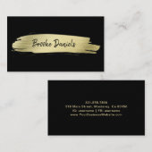 Modern Elegant Black en Gold Visitekaartje (Voorkant / Achterkant)